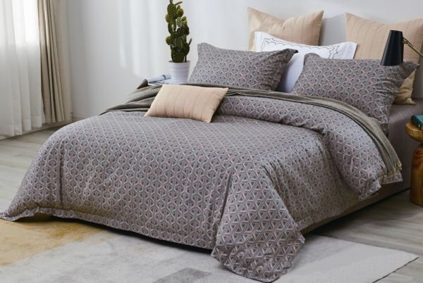 Комплект постельного белья Andro семейный серо-бежевый La Nuit 