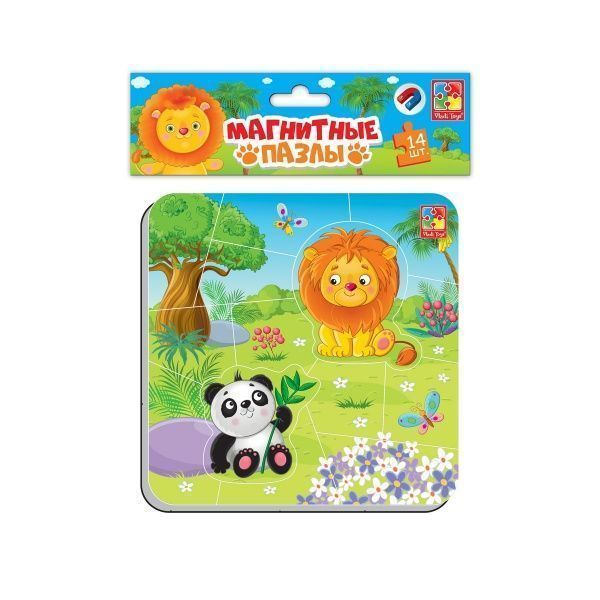 Пазлы магнитные Vladi Toys Зоопарк VT3204-12