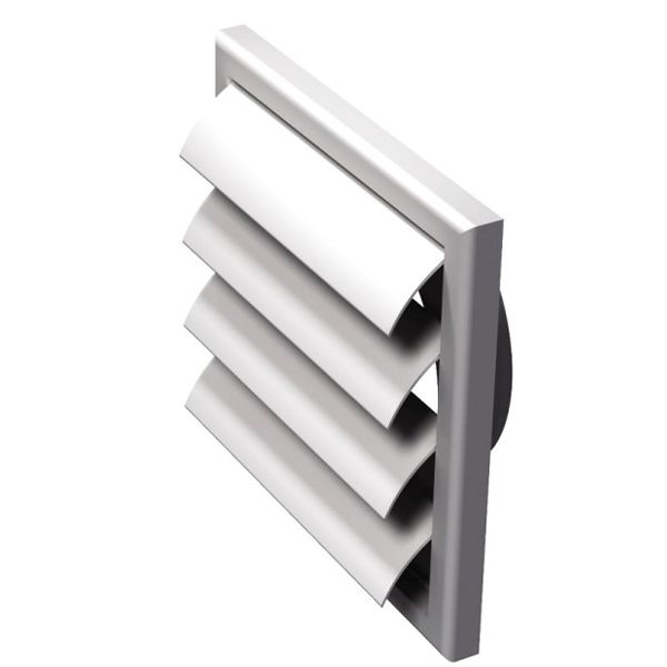 Решітка Вентс МВ 120 ВЖ з фланцем пластик білий 