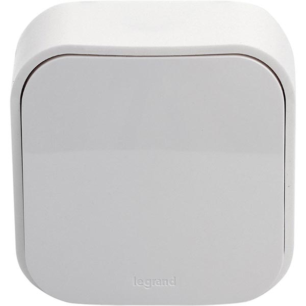 Выключатель одноклавишный Legrand Quteo без подсветки 10 А 230В IP20 белый 782200