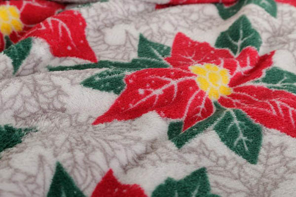 Плед Basic NY Flowers 150x190 см серый с рисунком La Nuit