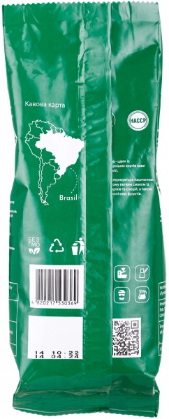 Кофе в зернах ZFC Zakarpatskaya Brasil Santos 250 г