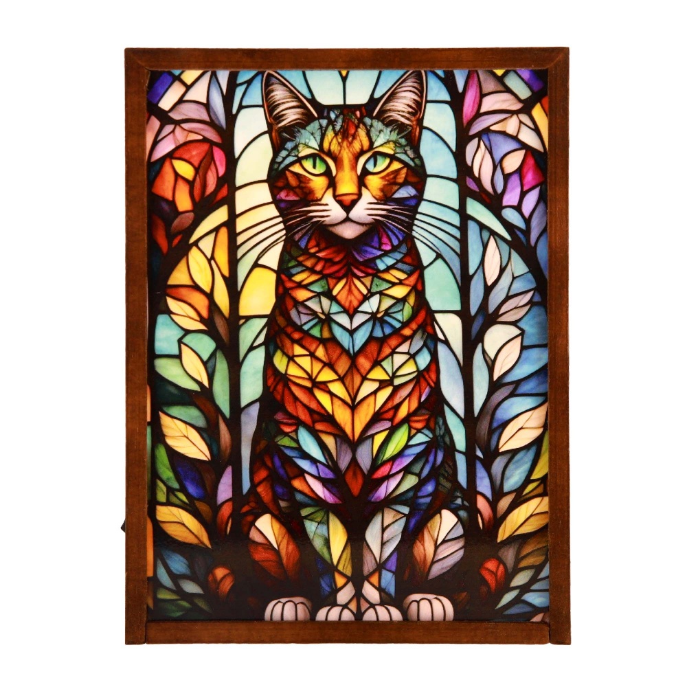 Настольная лампа декоративная The 11's Кот 1x3 Вт без цоколя дуб