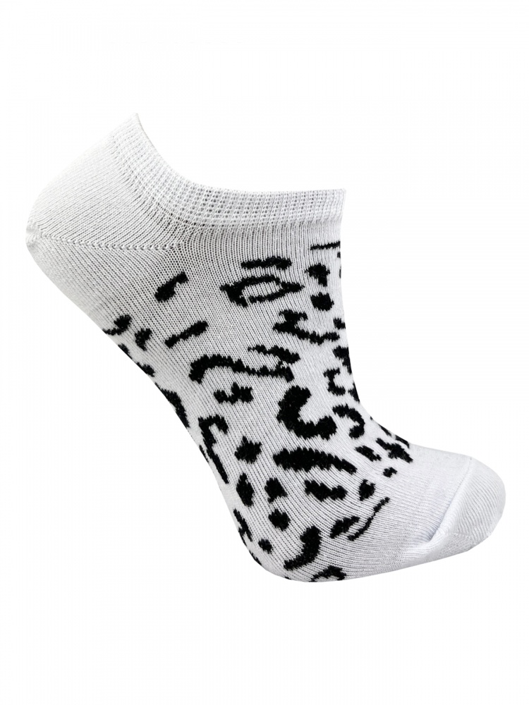 Шкарпетки жіночі Premier Socks Ультракороткі леопардовий принт р.23-25 білий