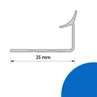 Уголок ПВХ 9x2500 мм внутренний синий