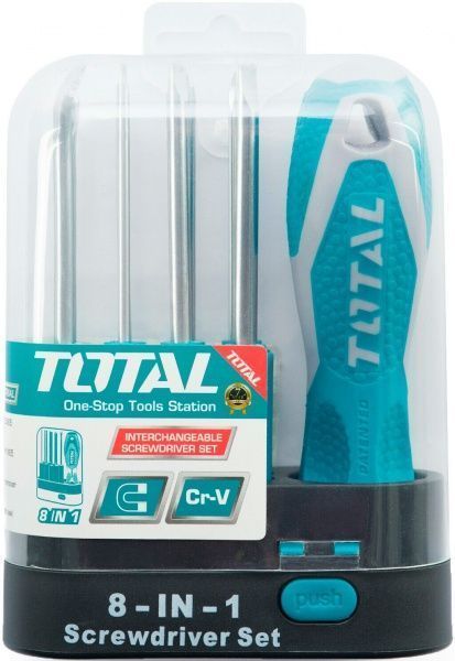 Викрутка зі змінними насадками Total 9 предметів ×190 мм THT250906