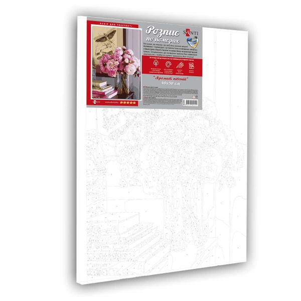 Картина за номерами Аромат півоній 954014 40x50 см Santi 