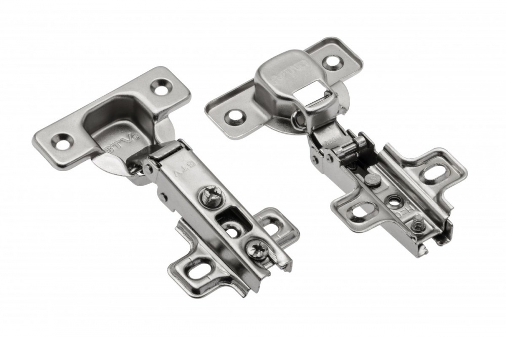 Петля накладна GTV 110° SLIDE ON без доводчика ZP-BICN090BE