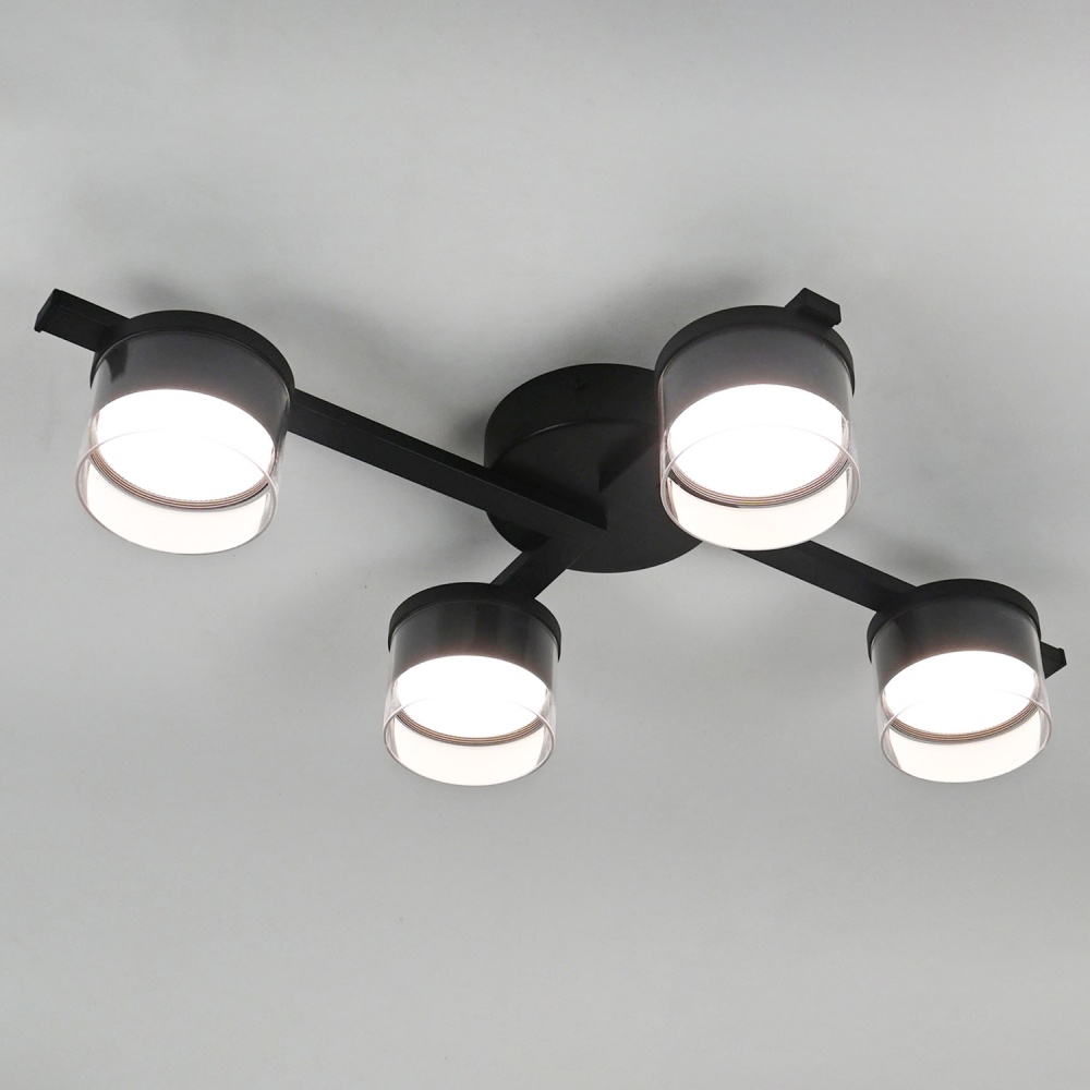 Люстра потолочная Victoria Lighting 4xGX53 черный Currant/PL4 black