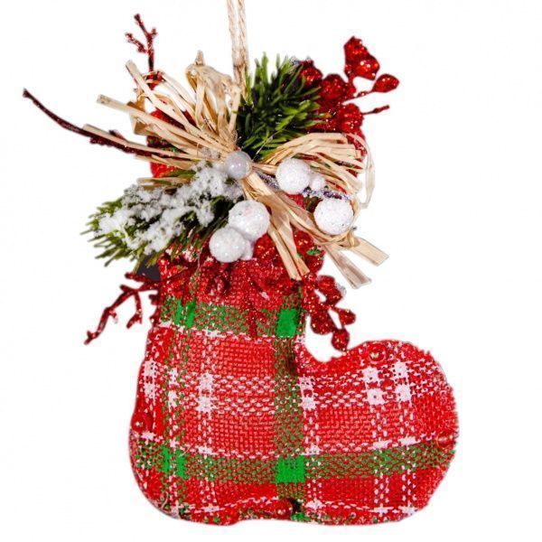 Подвеска декорированная MISLT Сапожок TOY5-11.3 10 см