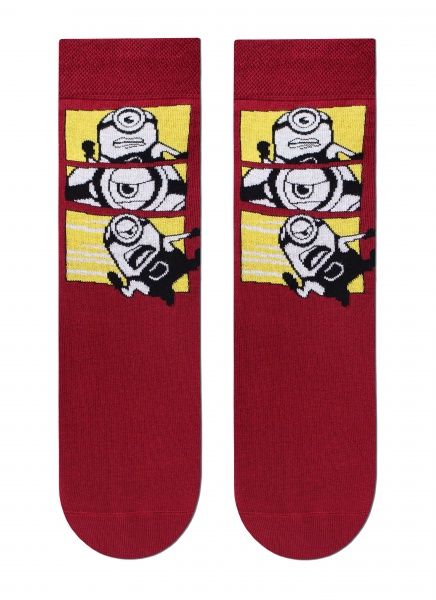 Шкарпетки чоловічі Брестские 2137 MINIONS (середньої довжини) 297 р. 27 темно-бордовий 1 пар 