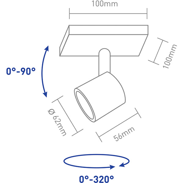 Світильник світлодіодний Global GSL-02S 4100K 1x4 Вт білий 