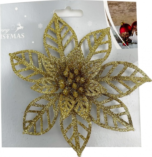 Квітка декоративна Shunda 15 см золотиста