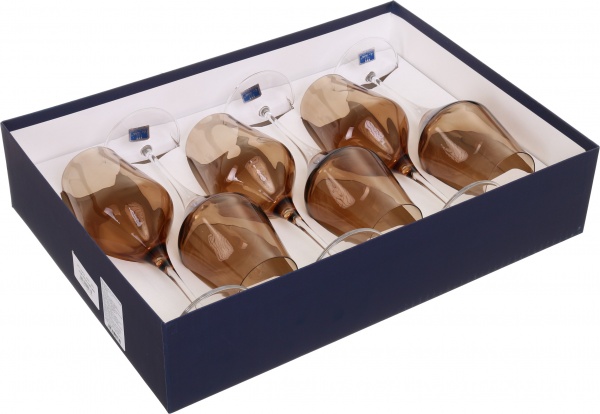 Набор бокалов для вина Contessa Colore Tortora 450 мл 6 шт. Vema 