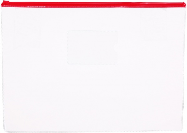 Папка на молнии прозрачная A4 PVC 4-207 4Office 