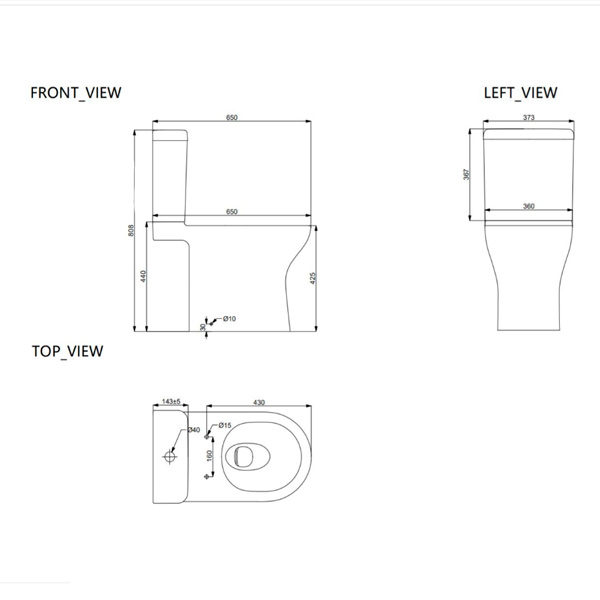 Унитаз-компакт ScandiSPA JORD TORNADO с сиденьем Duroplast soft-close 3/6 л