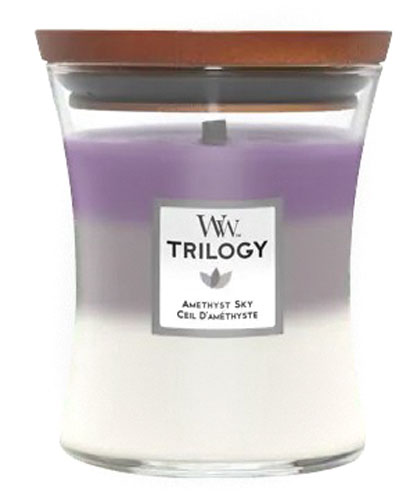 Свічка ароматична Woodwick Medium Trilogy Amethyst Sky (Аметистове небо) 275 г 