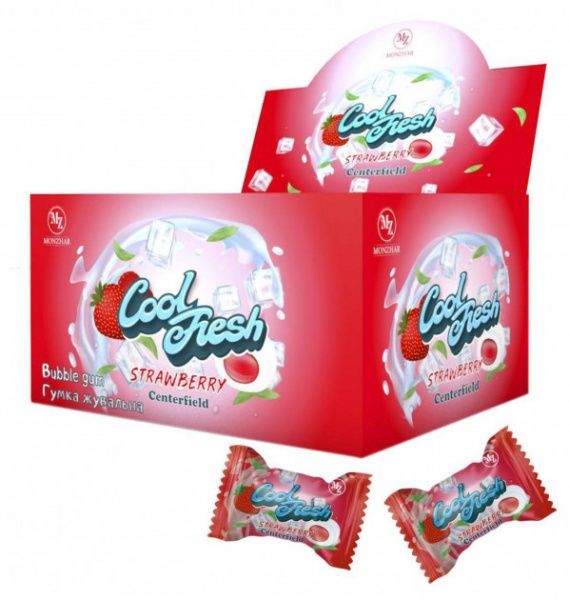 Конфеты жевательные Saadet Cool Fresh с жидким центром со вкусом клубники 4,5 г  — фото 1