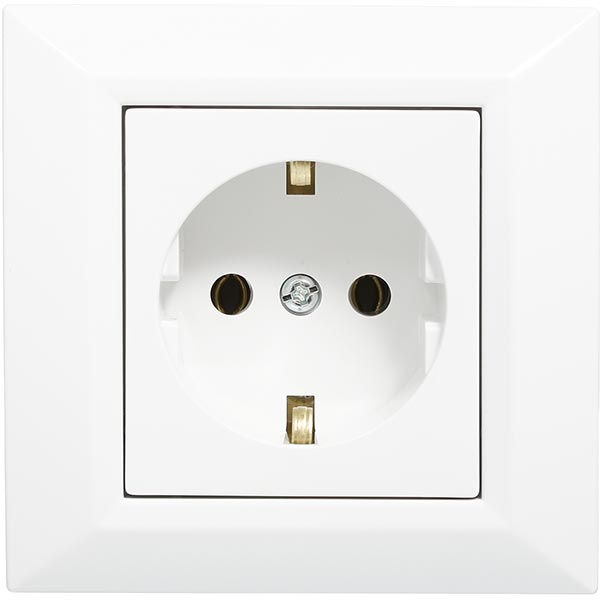 Розетка Underprice Vesta з заземленням біла