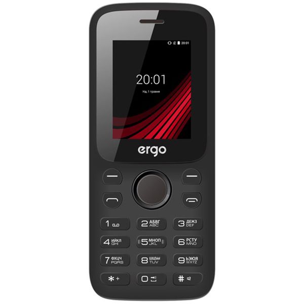 Телефон мобільний Ergo F182 Point Dual Sim (black)