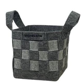 Корзина лукошко квадрат 25х25 см серый Michelson