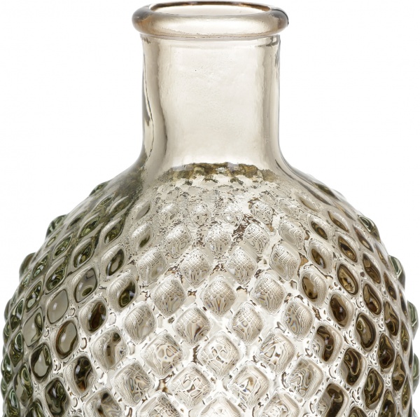 Ваза стеклянная San Miguel RETRO DIAMANTE 22 см корица 