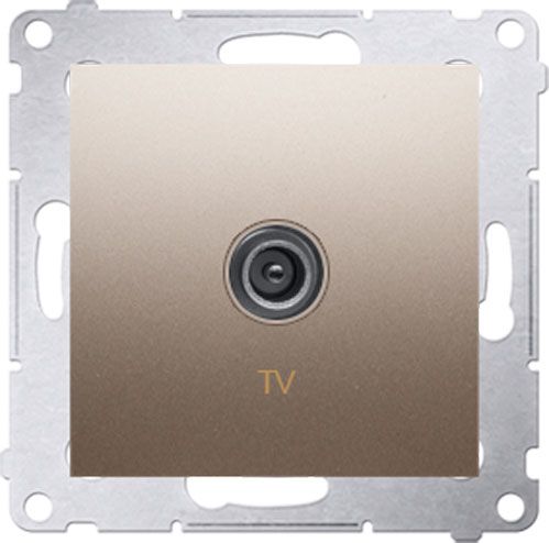 Розетка TV Simon Premium золотистый DAK1.01/44