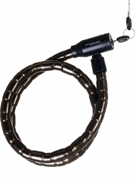 Замок велосипедний MaxxPro SKL-18x1000 чорний із коричневим