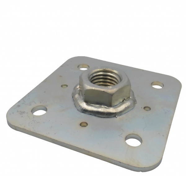 Пластина монтажная с гайкой М24 110x110 мм 4 мм 1 шт. 