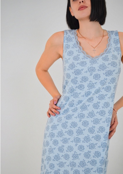 Ночная рубашка Roksana Verona 1098/16079 р.XXL голубой