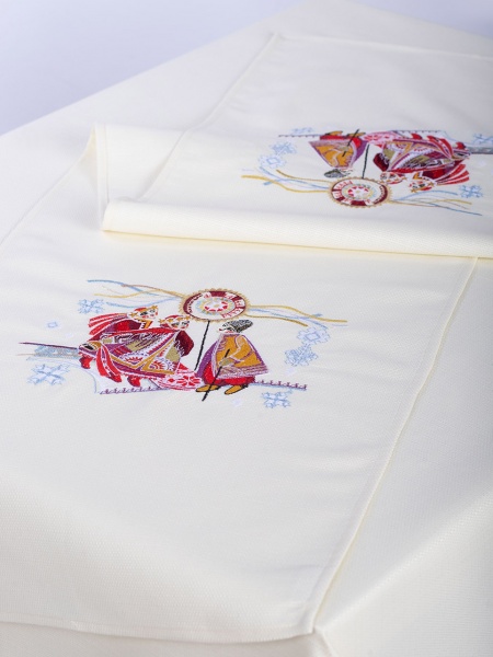 Дорожка Вертеп 209-23/00 40x140 см молочный крем Эдельвика 