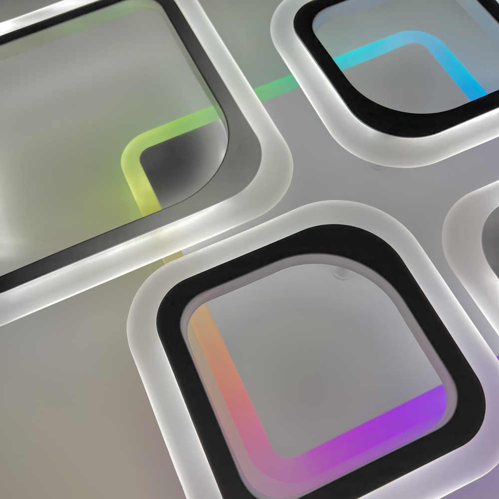 Люстра світлодіодна Luminaria 90 Вт LED-модуль білий OVAL RGB 90W 5S WHITE