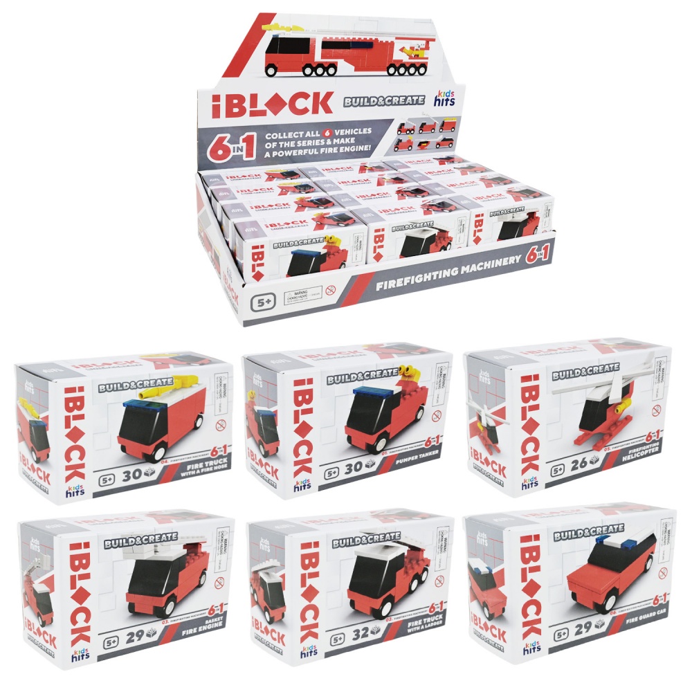 Игрушка-конструктор Iblock Kids hits JUNIOR Пожарная (в ассортименте) KH51/004