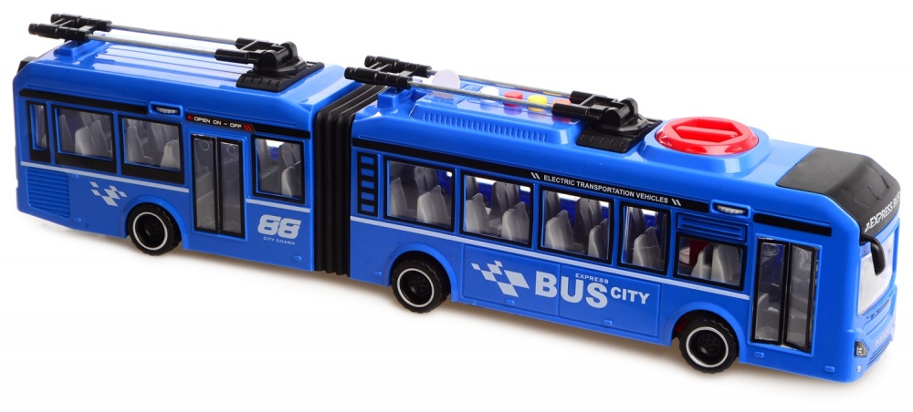 Трамвай CARS S голубой 1:16 (инерция, звук, свет, двери открываются) 1:16 CJ-4358578