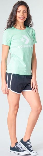 Футболка Converse STAR CHEVRON TEE 10018569-316 S бирюзовый