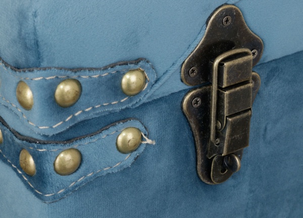 Сундук-пуф Велюр азур 50х25х23 см 