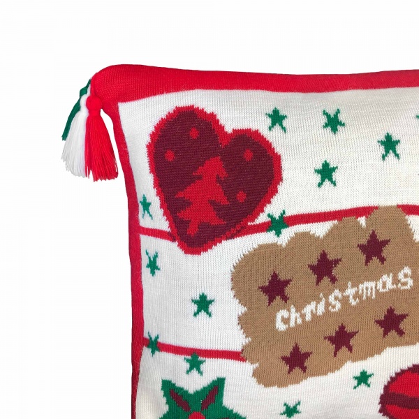 Подушка декоративна Печиво біла 45x45 см білий із малюнком La Nuit 