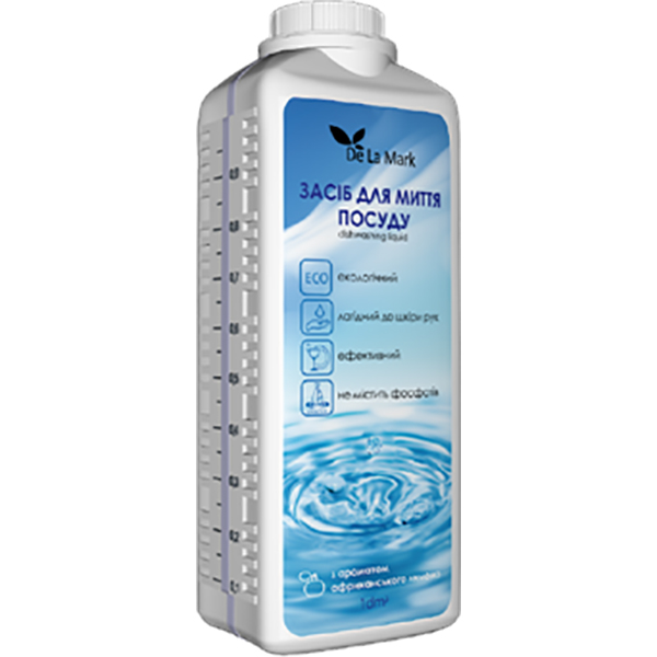 Средство для ручного мытья посуды DeLaMark с эфирным маслом африканского лимона 1л