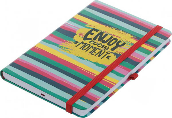 Книга для записей с резинкой 136х207 мм