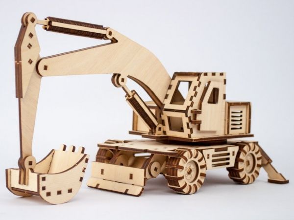 Дерев'яний 3D-конструктор Зірка Екскаватор 96285