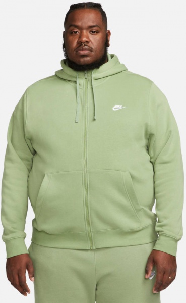 Джемпер Nike M NSW CLUB HOODIE FZ BB BV2645-386 р. XL зелений