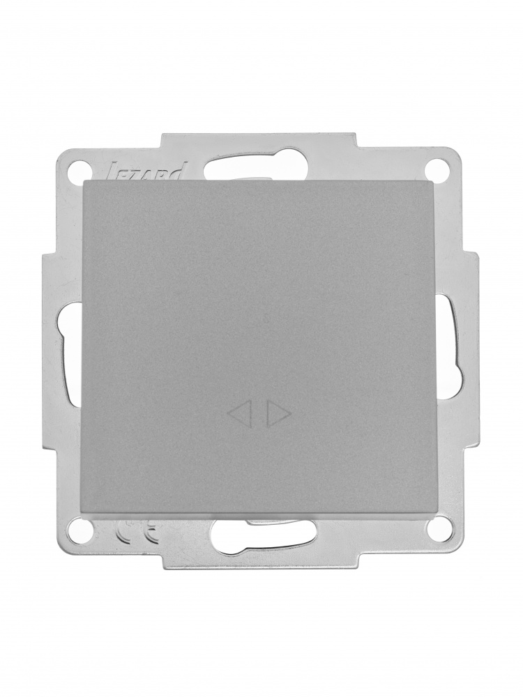 Вимикач перехресний одноклавішний Lezard Vesna сірий 742-3588-107