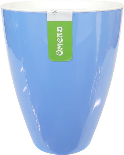Горшок пластиковый Омела Самоувлажняющийся 0,6 л круглый голубой 
