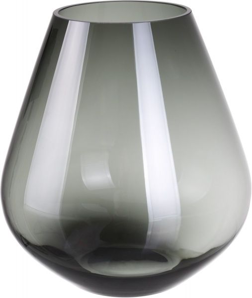 Ваза стеклянная серая 22х20,3 см Wrzesniak Glassworks