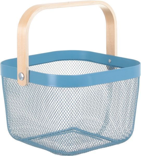 Корзинка с ручками металлическая Union UH-0828-BLUE голубой 175x250x240 мм