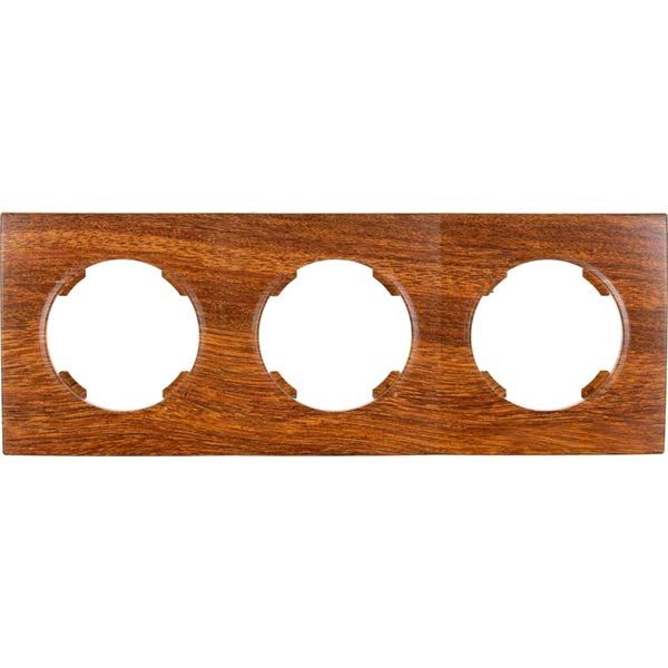 Рамка трехместная HausMark Bela горизонтальная орех SNG-FRP.RD20G3-9/Walnut