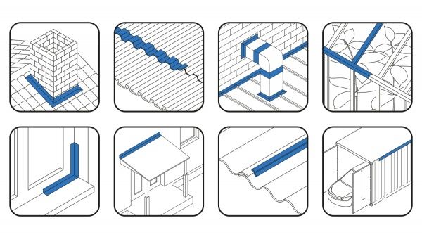 Лента герметизирующая Alenor BF бутиловая 75 мм x 3 м бордовая