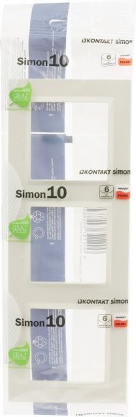 Рамка трехместная Simon SIMON10 универсальная кремовый CR3/41