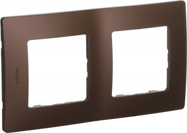 Рамка двухместная Legrand Etika универсальная какао 672572