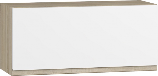 Шкаф верхний под вытяжку модифицированный МС Джетта 80х36х31,7 см, белый бриллиант/дуб сонома Грейд